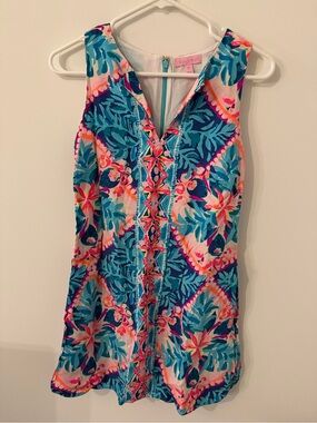 Lilly Pulitzer Tanya Romper Seaside Aqua Summer Beach Travel Pool Size 00